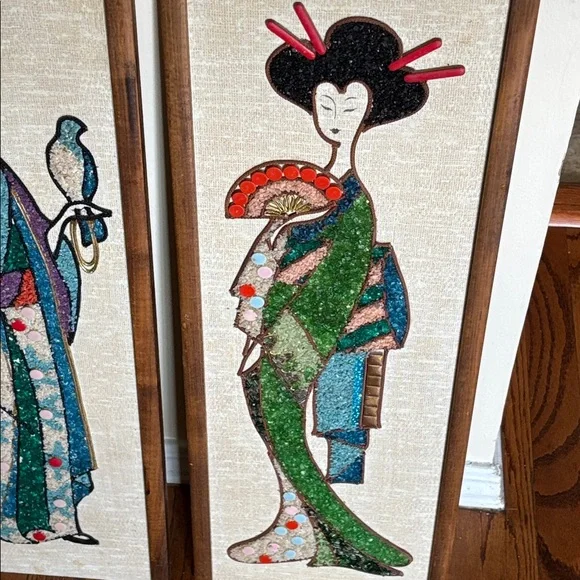 Mid -Century Modern Pebble Gravel Art Panels - Picture 4 of 10